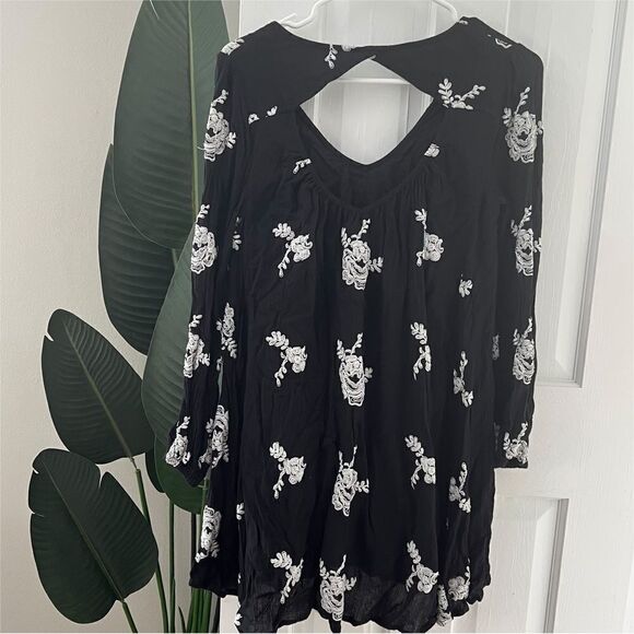 Free People Embroidered Floral Mini Tunic Dress - Picture 7 of 7